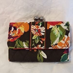 Floral Quilted Vera Bradley Women's Kisslock Wallet